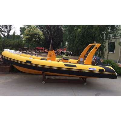 China manufacturer made new 17ft RIB rigid hypalon inflatable sport fishing boats for sale with Japan outboard engine motor