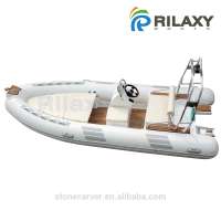 Double layer FRP hull Rigid Inflatable Boat with Natural Teak Wood Floor, CE certificated Rilaxy 16ft 4.8m RIB boat RIB 480 D