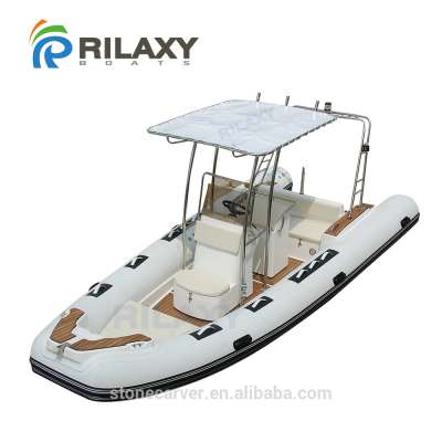 China Cheap 5.8m 19ft Fiberglass Bottom Inflatable Rib Boat